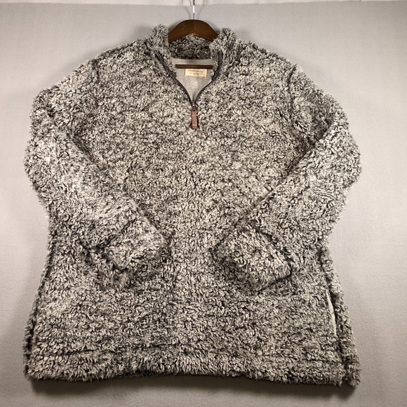 Weatherproof Tops - Weatherproof Vintage Women's XXL Frosty Tipped Sherpa 1/4 Zip Pullover Lined